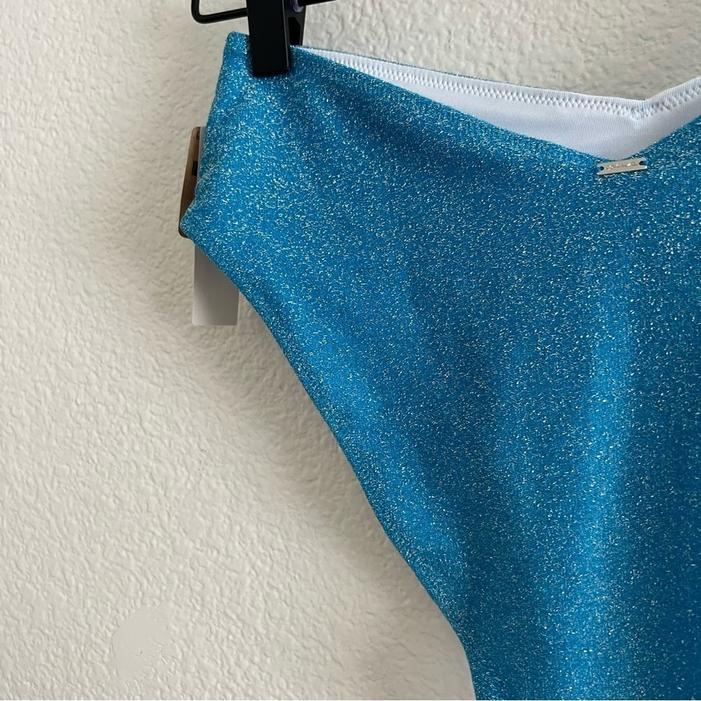 PINK VS NWT Blue Sparkle Bikini Bottom S - Picture 6 of 7